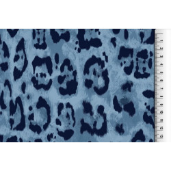 Jersey - Animalprint blau